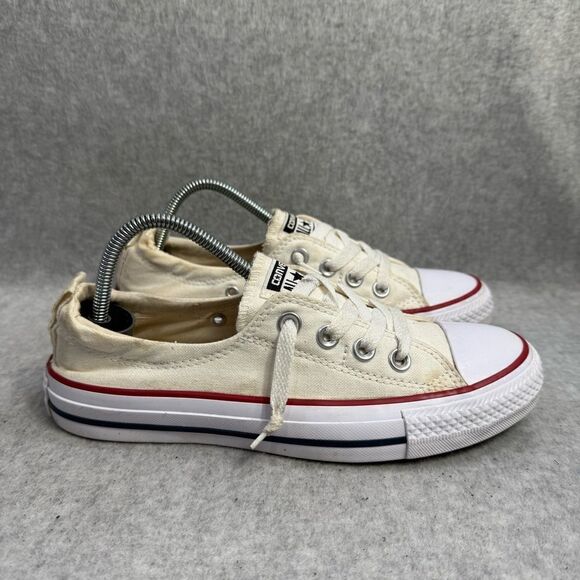 Converse Shoes Womens 7 Chuck Taylor All Star White Lace Up Casual Flat Sneakers - Picture 4 of 9